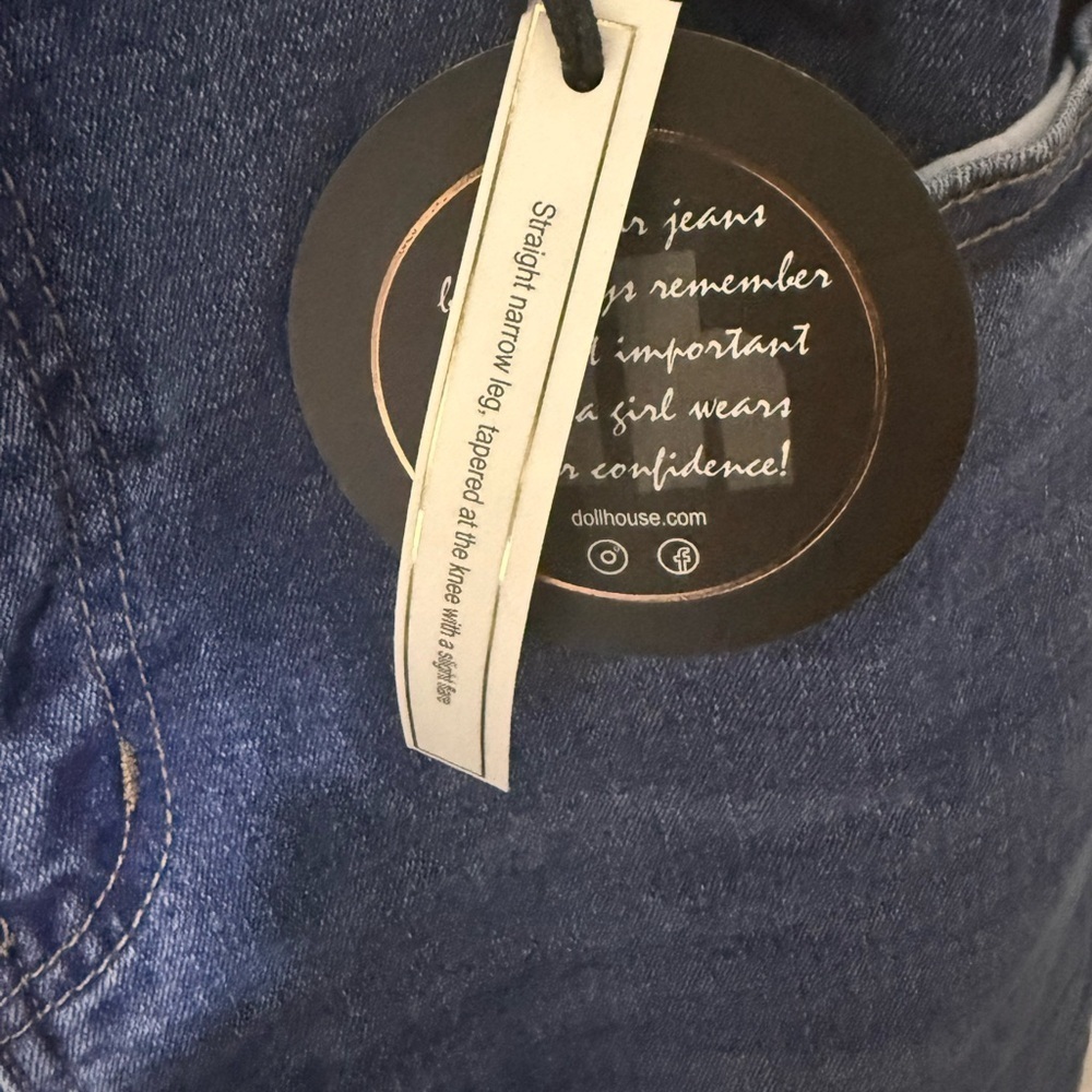 2/$25 Dollhouse Medium Blue Straight Leg Jeans - Picture 4 of 8